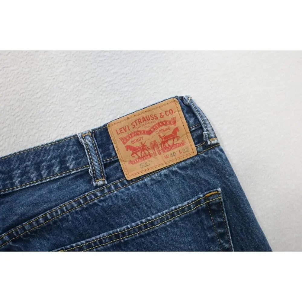 Levi's 505 Regular Fit Straight Rugged Denim‎ Jeans Mens Size 38 x 31 Tag(40x32)